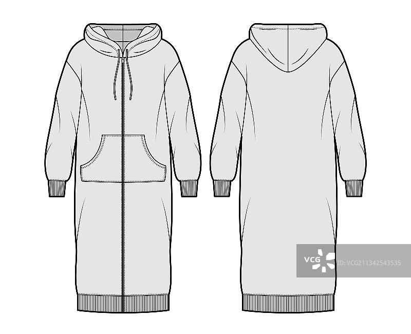 连衣裙拉链帽衫技术时装图片素材