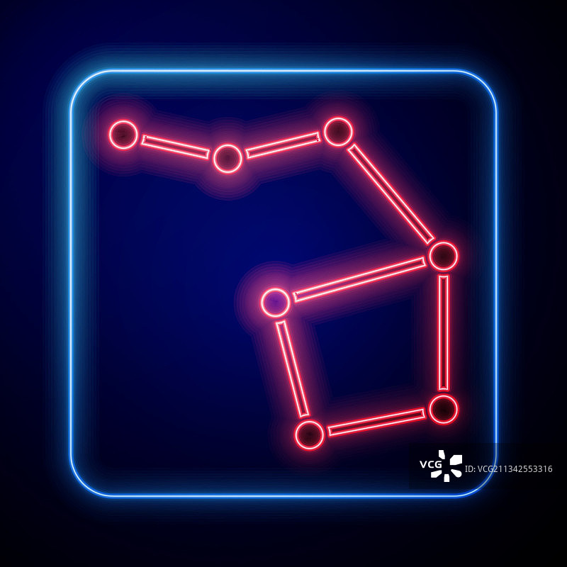 发光的霓虹大熊星座图标图片素材