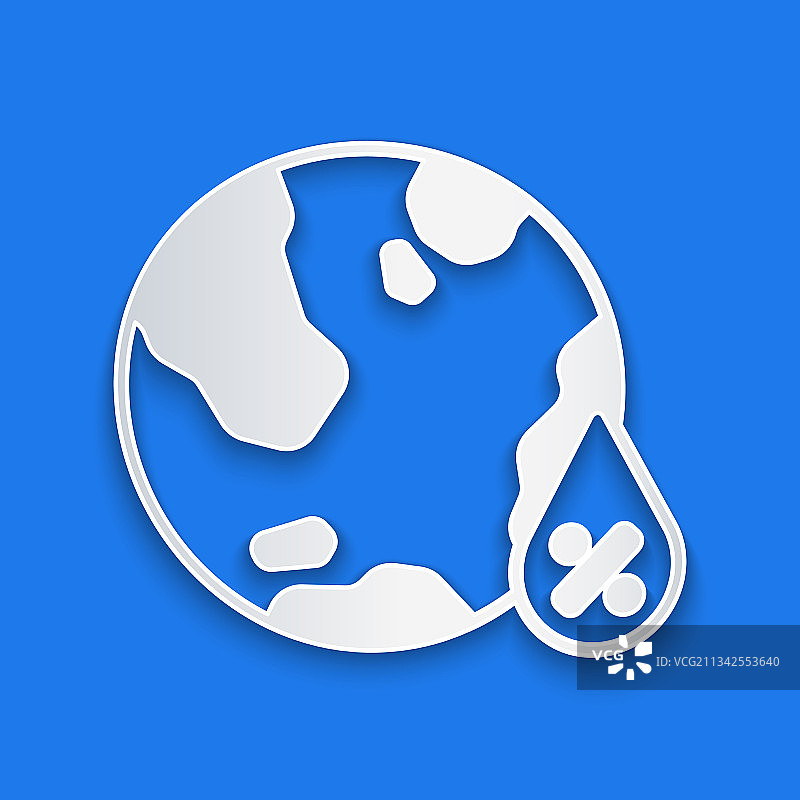 剪纸水滴百分比图标图片素材