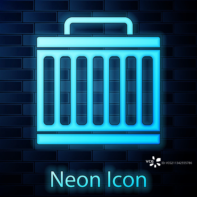 发光霓虹汽车散热器冷却系统图标图片素材