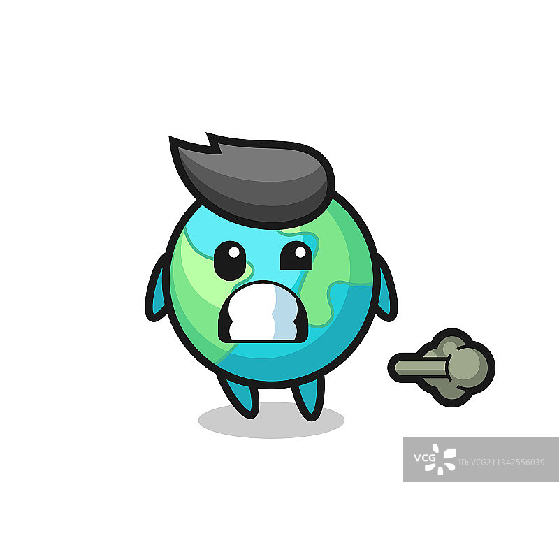 放屁的地球卡通图片素材