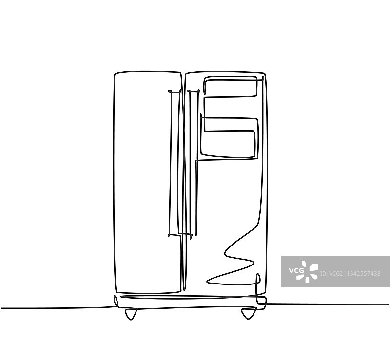 豪华双门轿车单线连续画图片素材