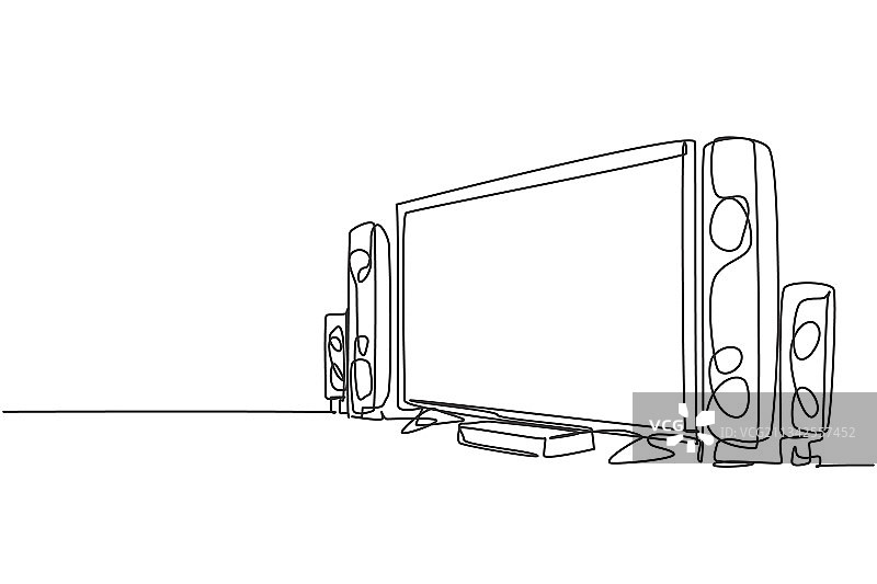 奢华单线连续画图片素材