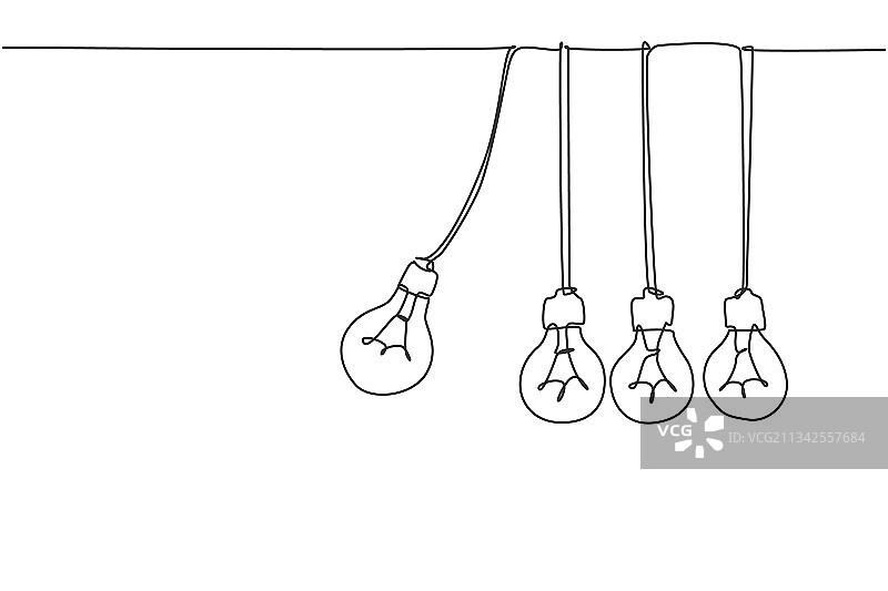 摆灯单线连续绘图图片素材