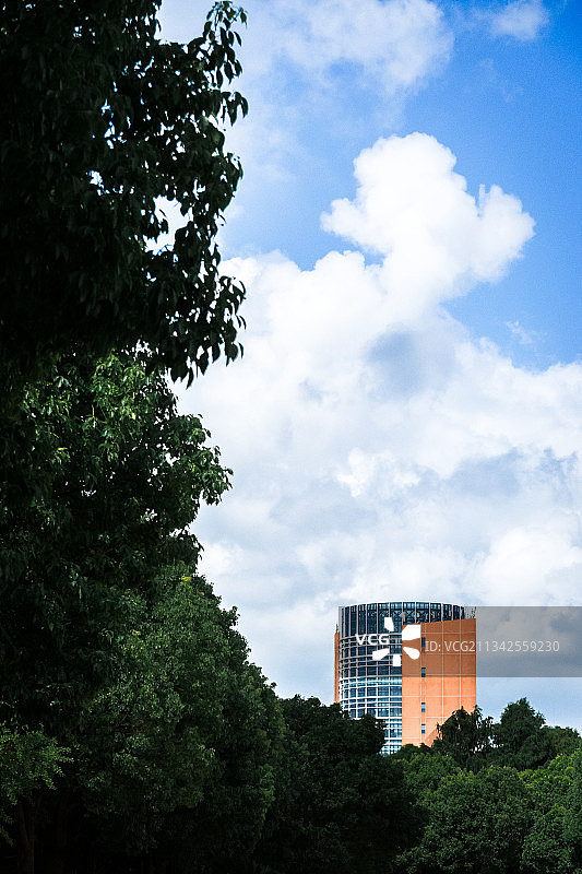 交大图书馆蓝天图片素材