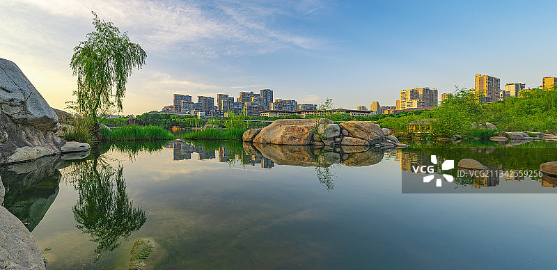 西安南湖公园风光图片素材