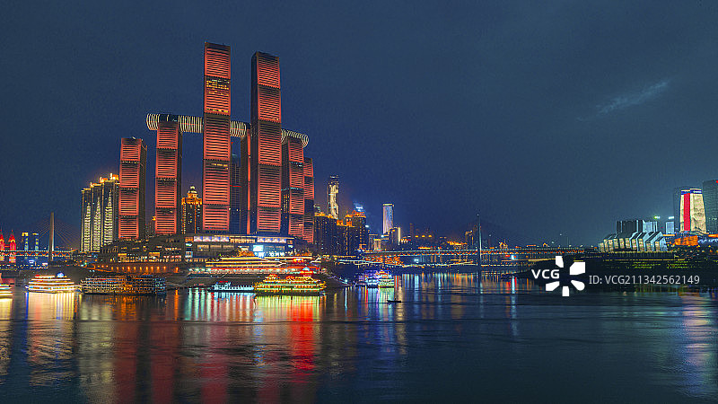 南滨路夜景图片素材
