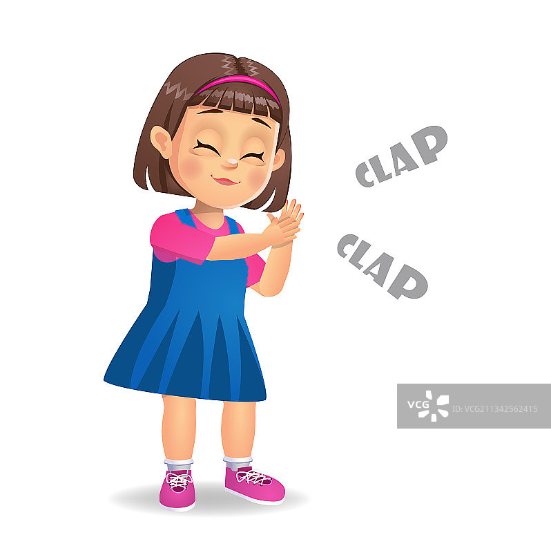 一起鼓掌的可爱的孩子们图片素材