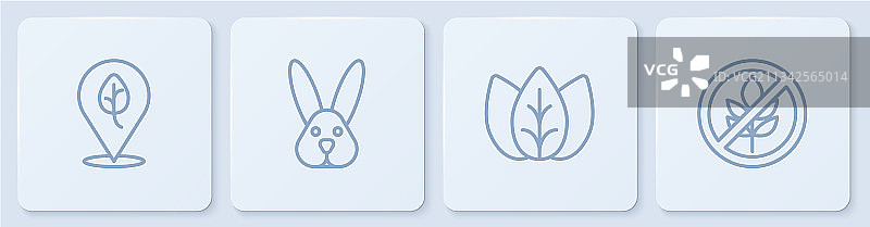 纯素食品叶子动物饮食图标图片素材