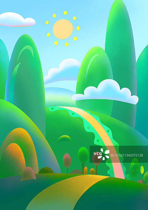 夏令营山丘图片素材