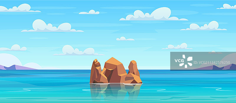 海浪和天空云彩图片素材