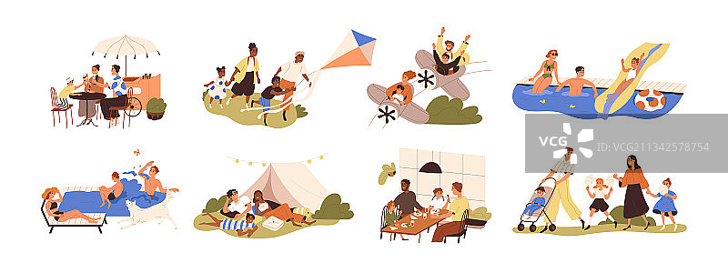 户外家庭亲子活动图片素材