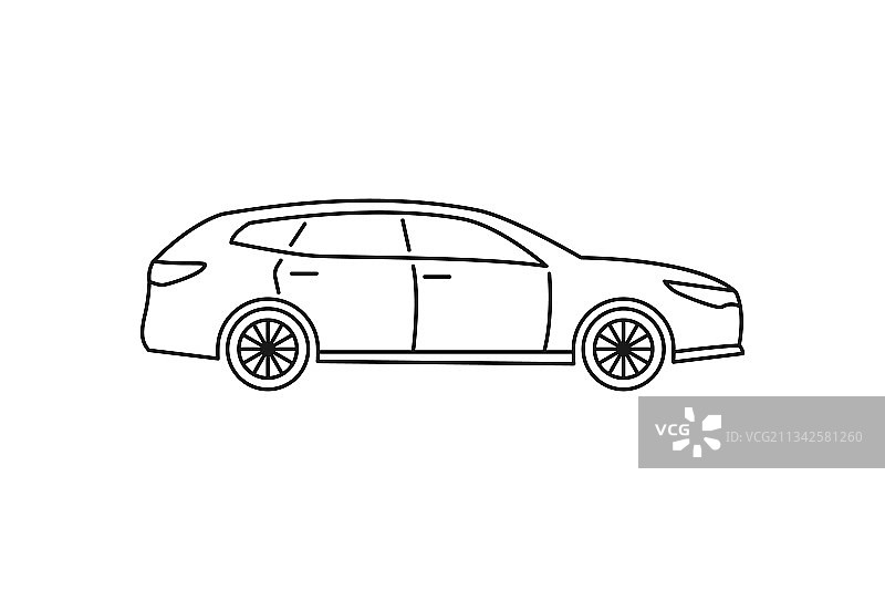 通用汽车车身样式图标黑色线条网络标志图片素材