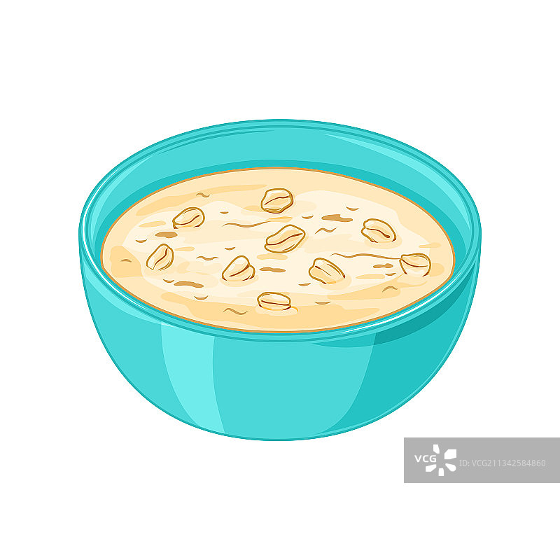 白色背景上的燕麦粥图片素材