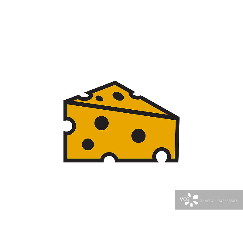 奶酪切片标志设计模板图片素材