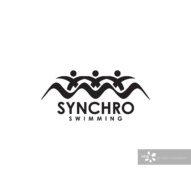 花样游泳标志设计模板图片素材