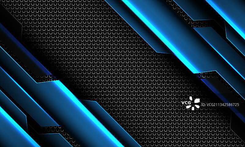 抽象蓝色金属网络黑色圆形网格图片素材