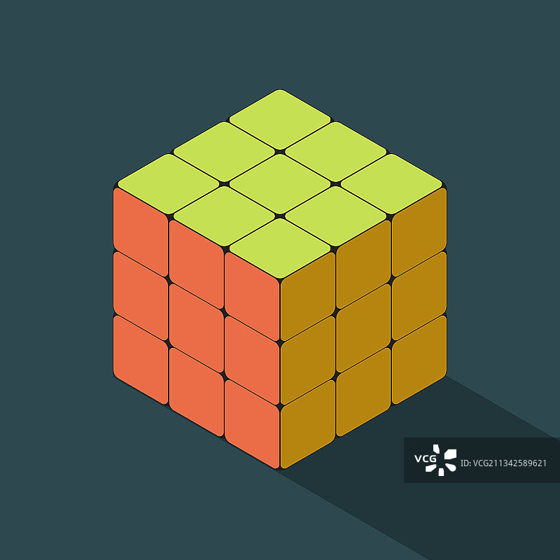 2.5D魔方已解决图片素材
