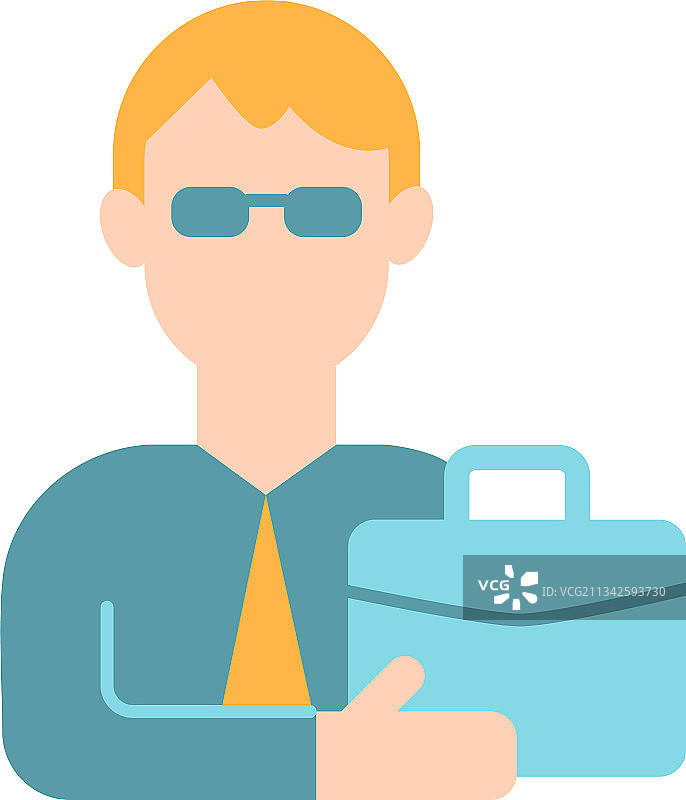 成年男性扁平风格图标图片素材