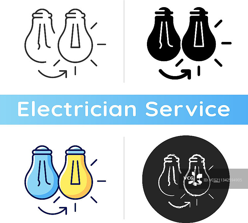 更换灯泡图标图片素材