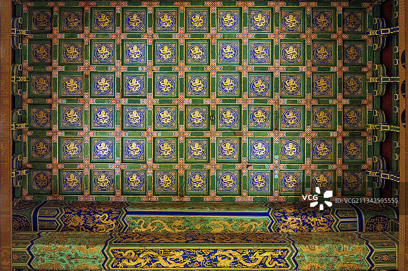 故宫文华殿屋顶彩绘图片素材