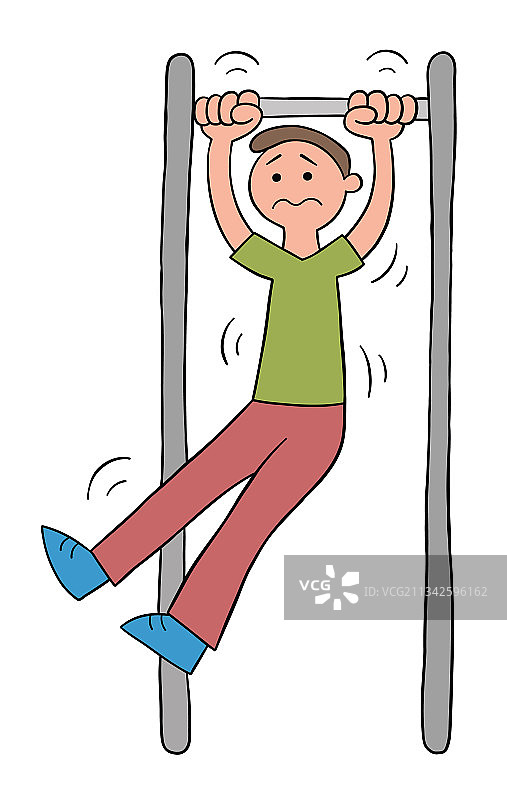 卡通男人在易拉宝上图片素材