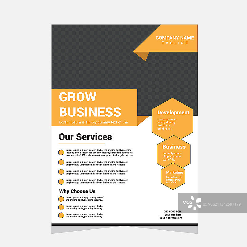 现代创意商务宣传单模板设计图片素材