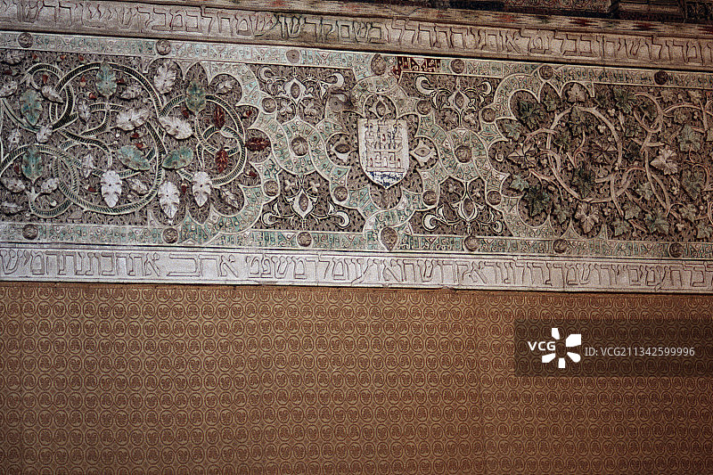 西纳戈加·德尔·特兰西托犹太教堂的室内装饰图片素材