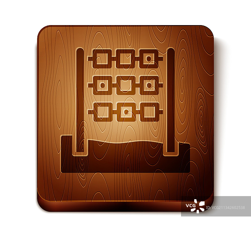 棕色井字游戏图标，白色背景图片素材