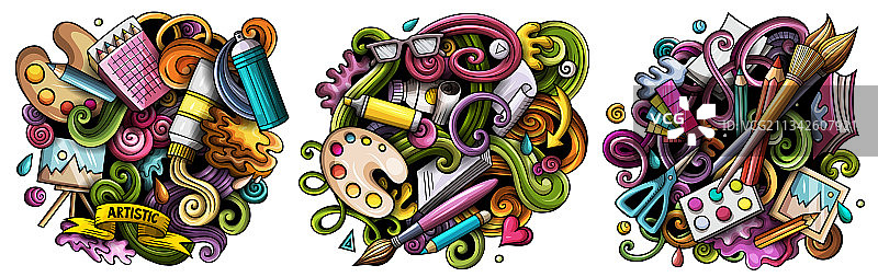 艺术卡通涂鸦设计合集图片素材