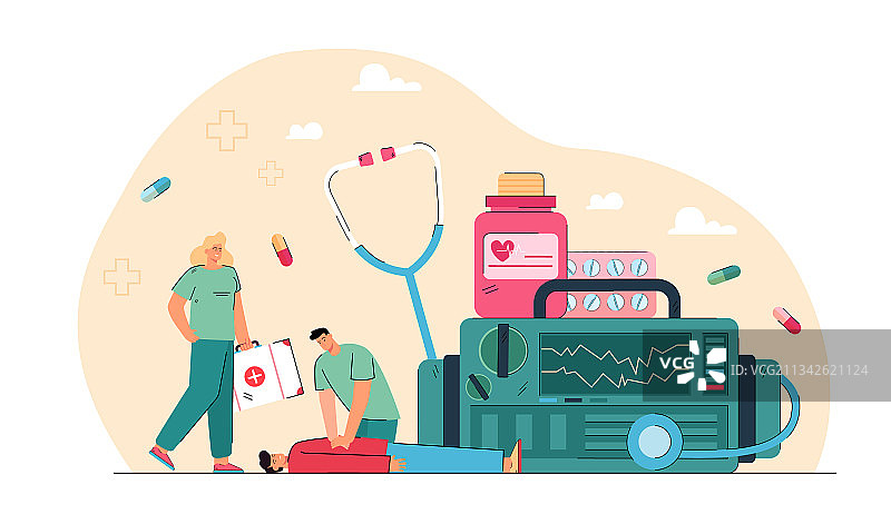 心肺复苏急救图片素材