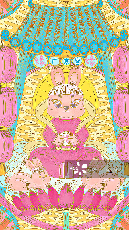 新国风生肖兔图片素材