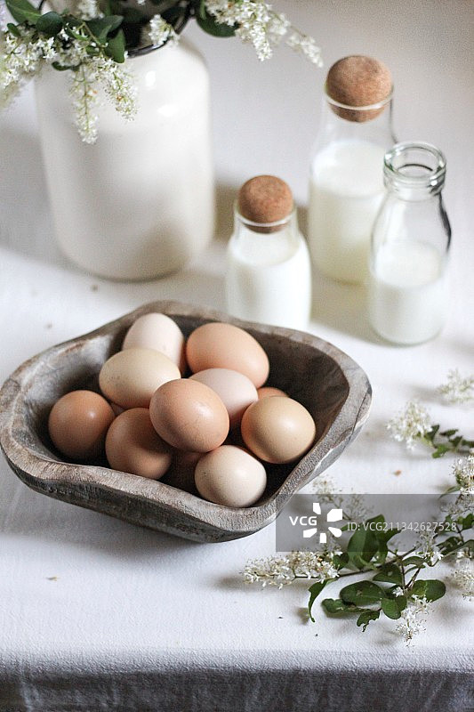鸡蛋牛奶图片素材