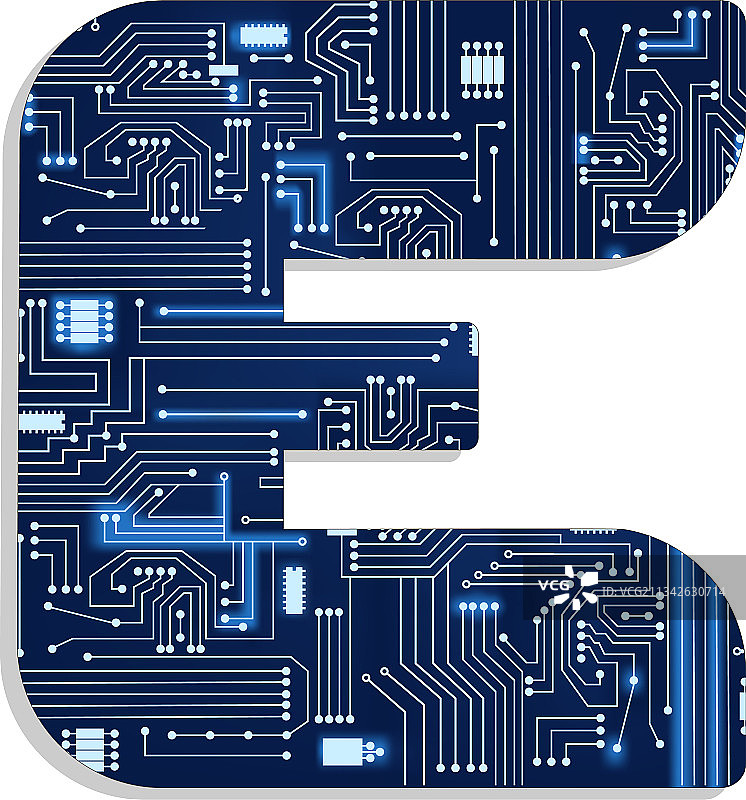 科技感十足的字母图片素材