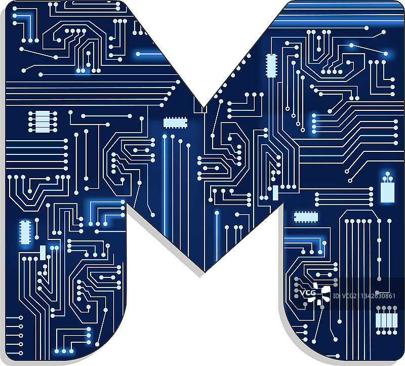 科技感十足的字母图片素材