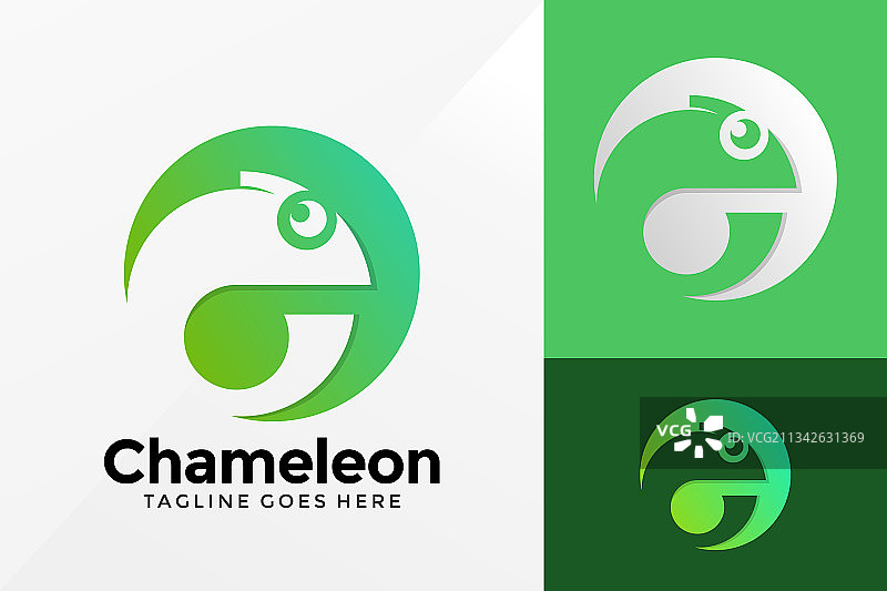 变色龙Logo设计品牌标识图片素材