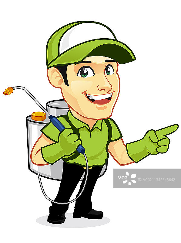 害虫防治吉祥物卡通形象图片素材