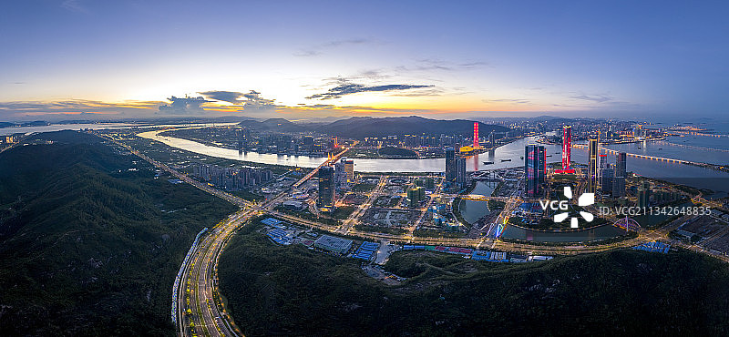 金融岛全景图片素材