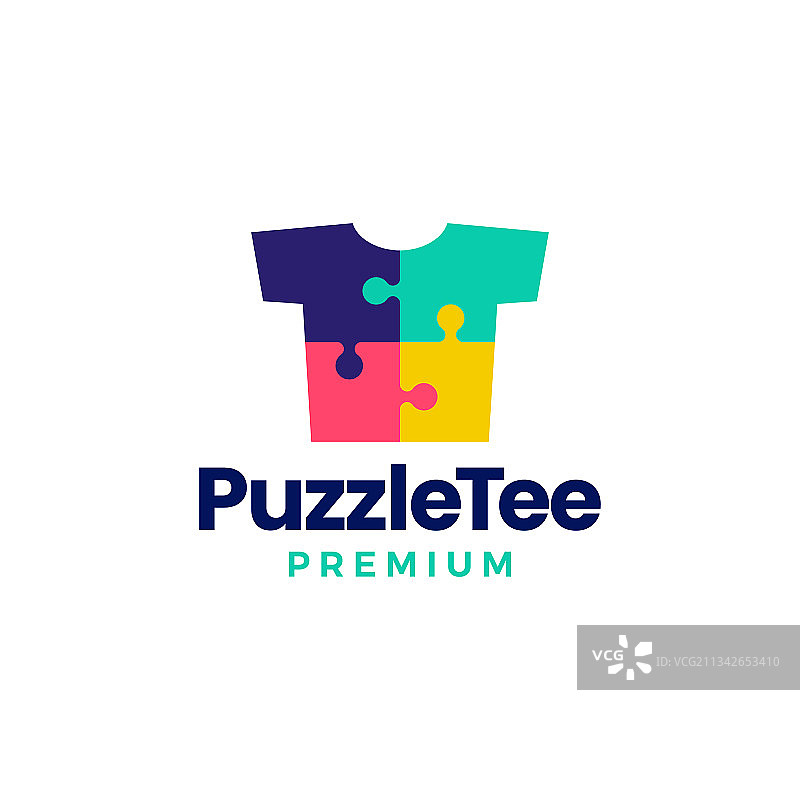 拼图T恤搭配T恤logo图标图片素材