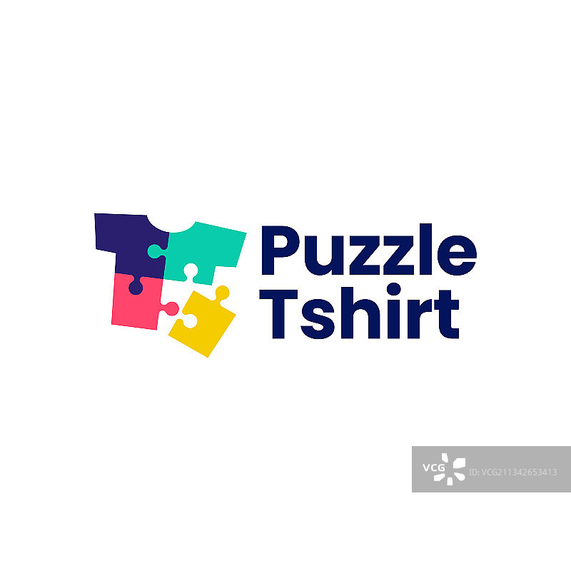 拼图T恤搭配T恤logo图标图片素材