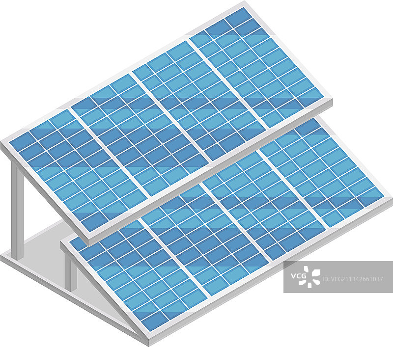 太阳能电池板或电力光伏组件图片素材