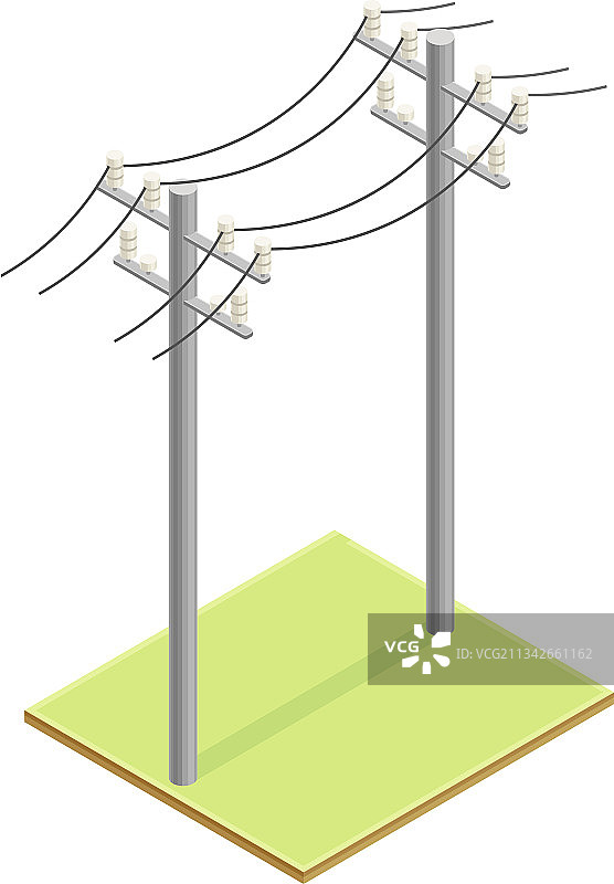 支撑架空电力的电线杆图片素材