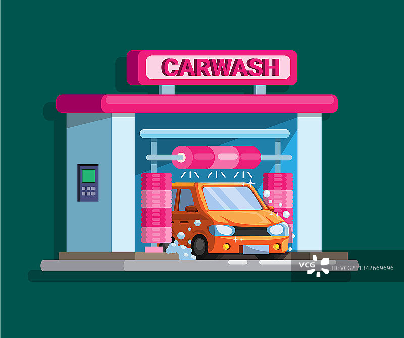 自动洗车通道建筑图片素材