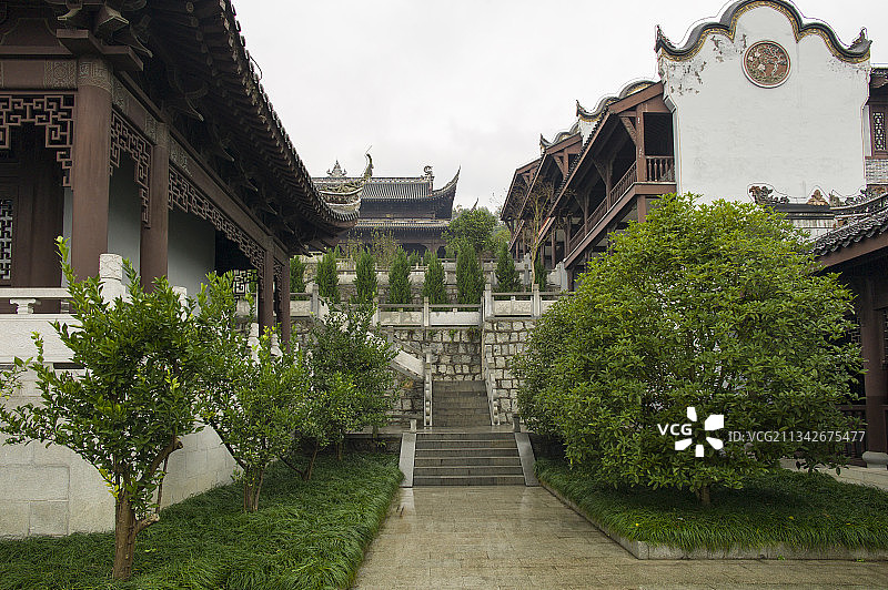 中国湖北省宜昌市秭归县屈原祠图片素材