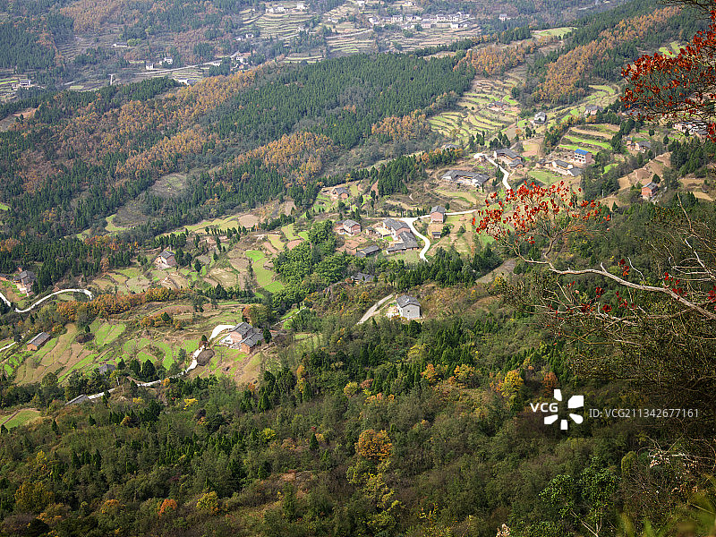 2014-11-30中国，四川省，广元市，剑阁县，剑门关风景图片素材