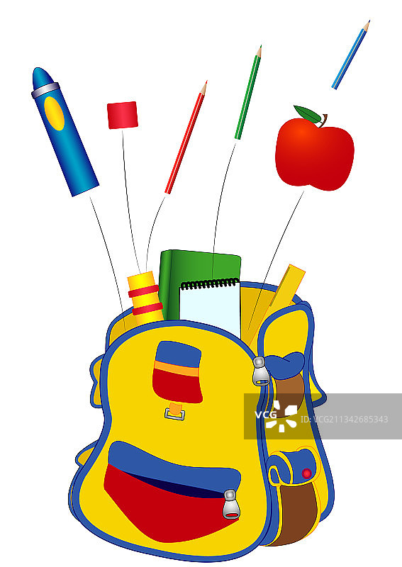 带有飞行物的书包图片素材