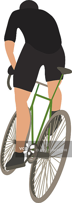 骑自行车的人的背影图片素材