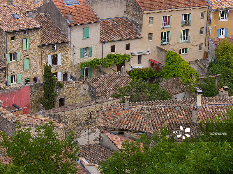 城镇建筑高角度景观图片素材