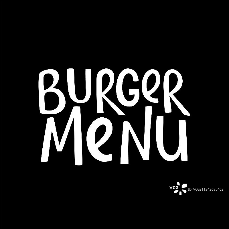 快餐手写汉堡菜单招牌图片素材