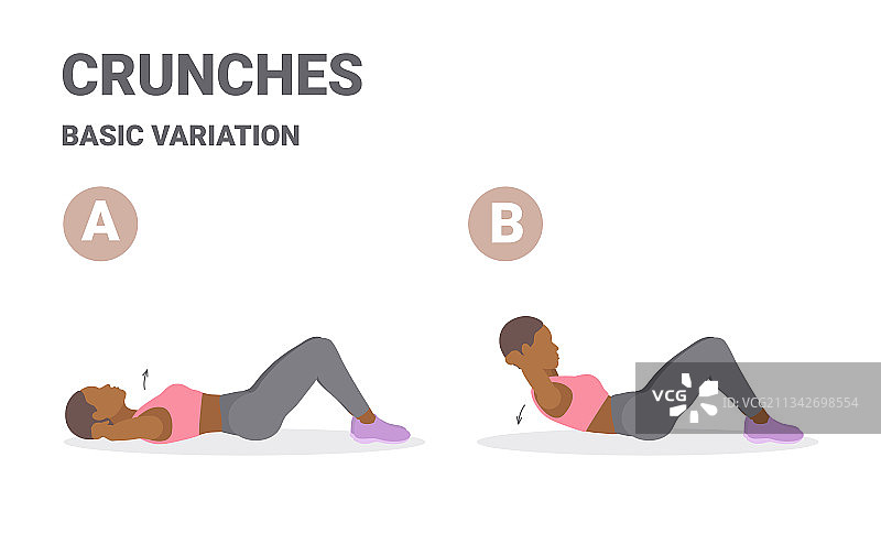 黑人女孩在家做仰卧起坐图片素材